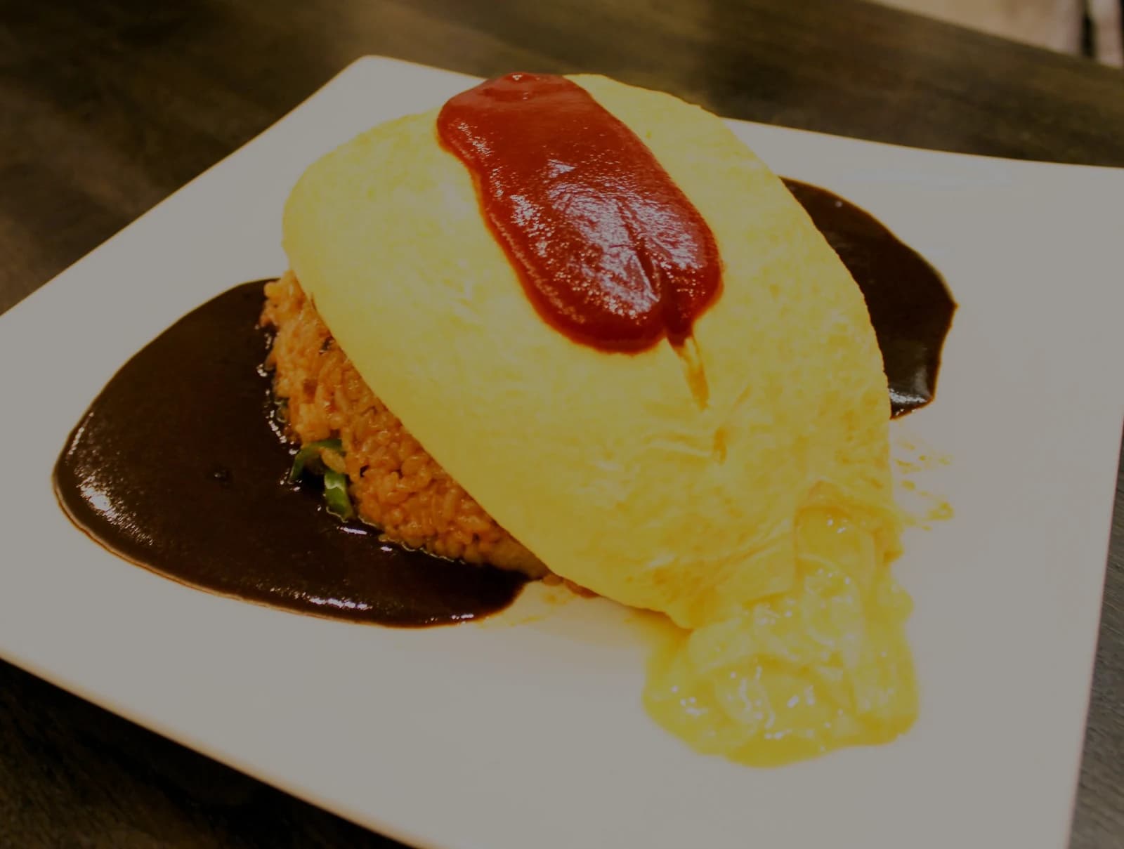 Kiitos’s omelet rice with ketchup and demi-glace sauce